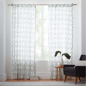 Set of six West Elm curtains EUC